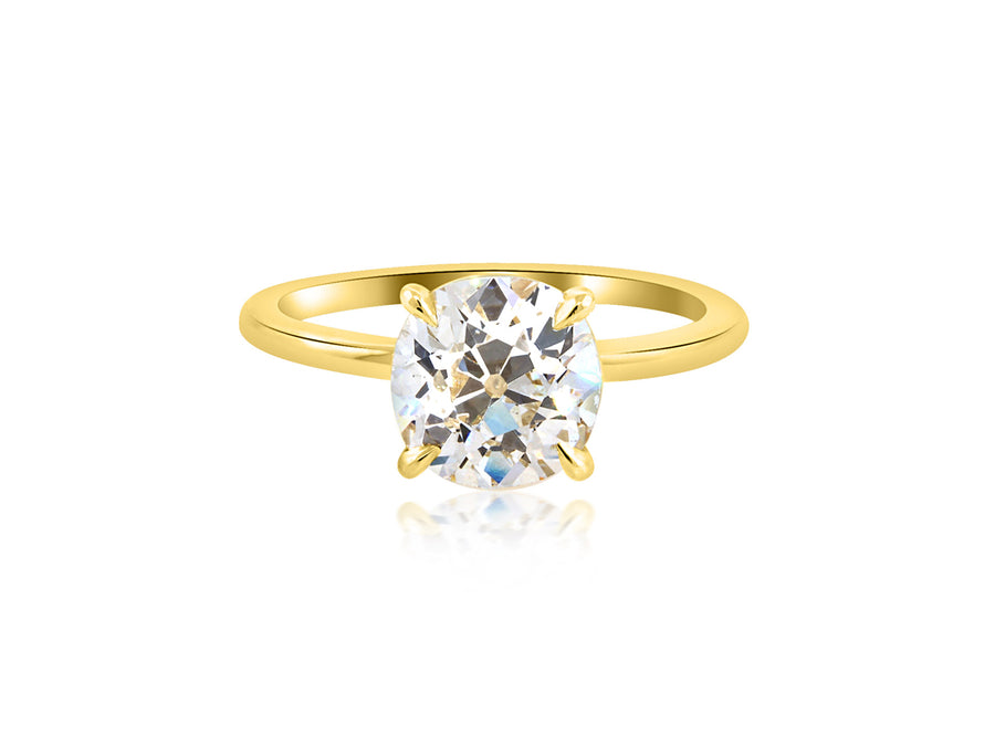2ct KVS2 Old Mine Cut Diamond Aura Engagement Ring