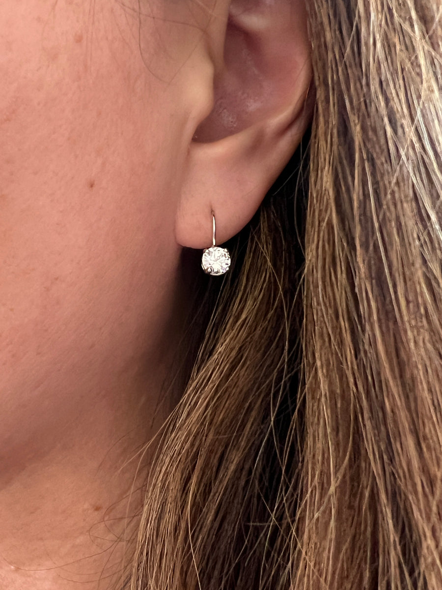 1.29cts I/JVS2 Diamond Plat Drop Earrings