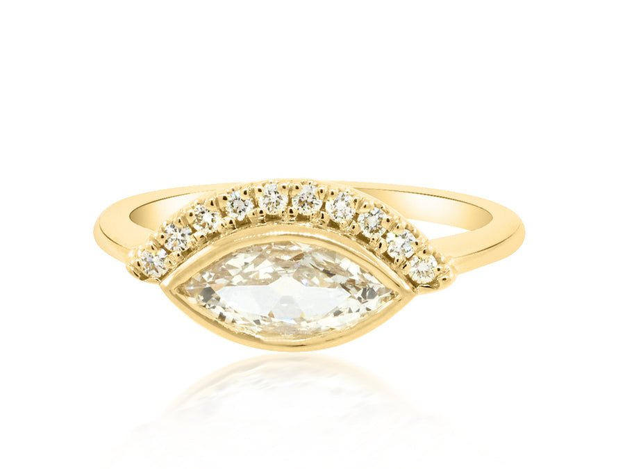 0.69ct Marquise Diamond Calypso Ring