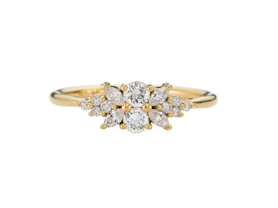 Flora Diamond Cluster Engagement Ring