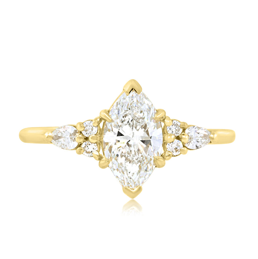 1.02ct FVS2 Marquise Diamond Vela Ring