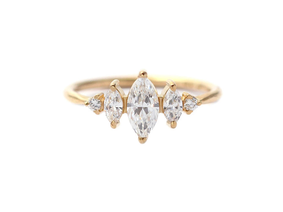 Dainty Marquise Diamond Cluster Ring