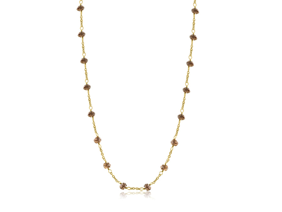 Brown Diamond Bead Necklace