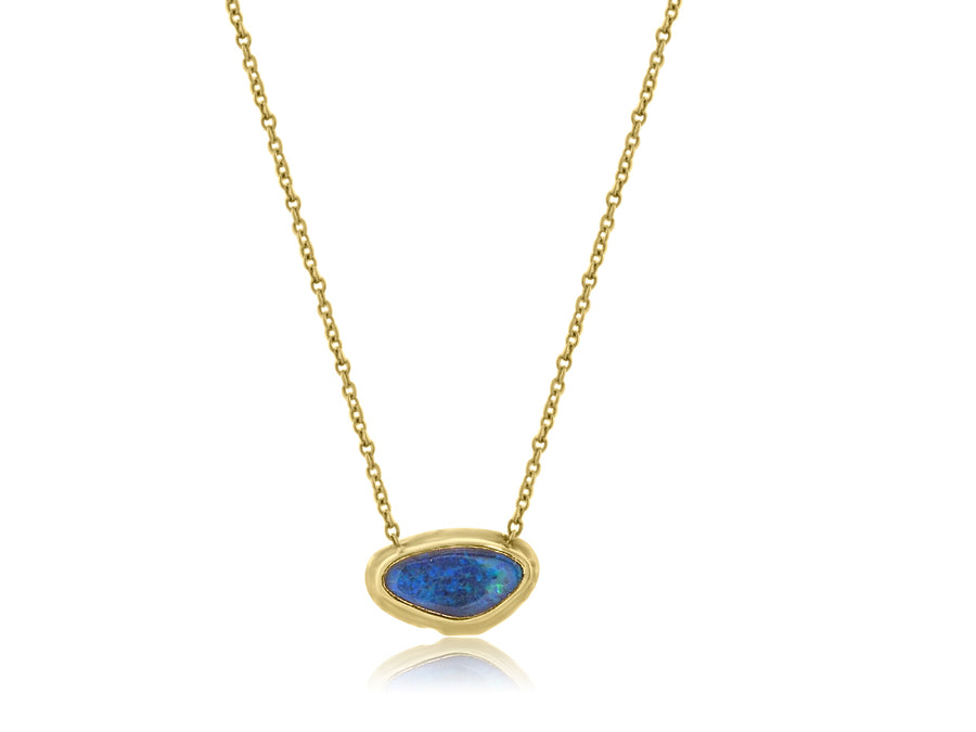 Australian Opal Yellow Gold Necklace