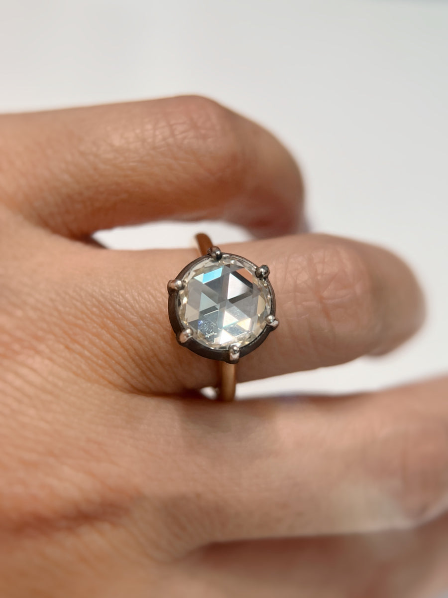Round White Topaz 'Georgian' Ring