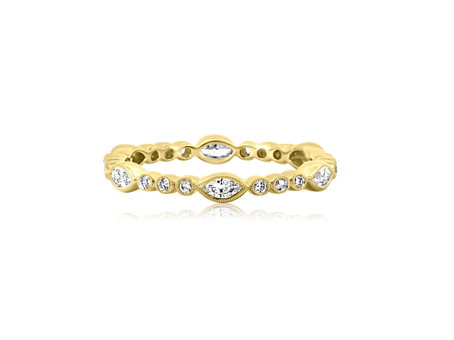 Diamond Bezel Yellow Gold Ring