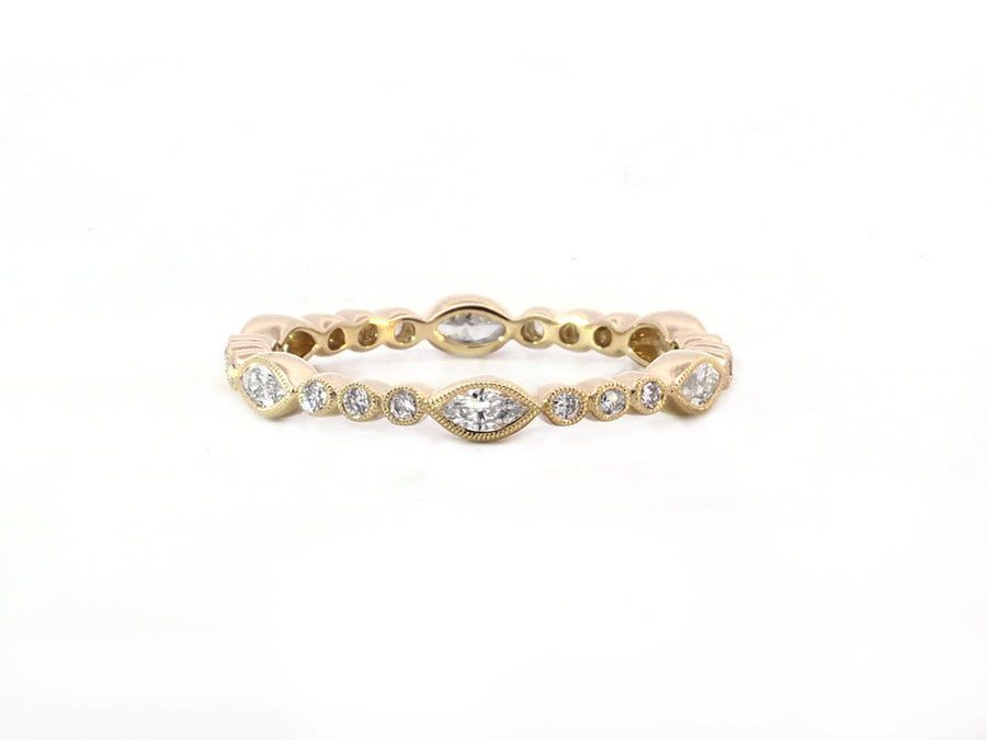 Diamond Bezel Yellow Gold Ring