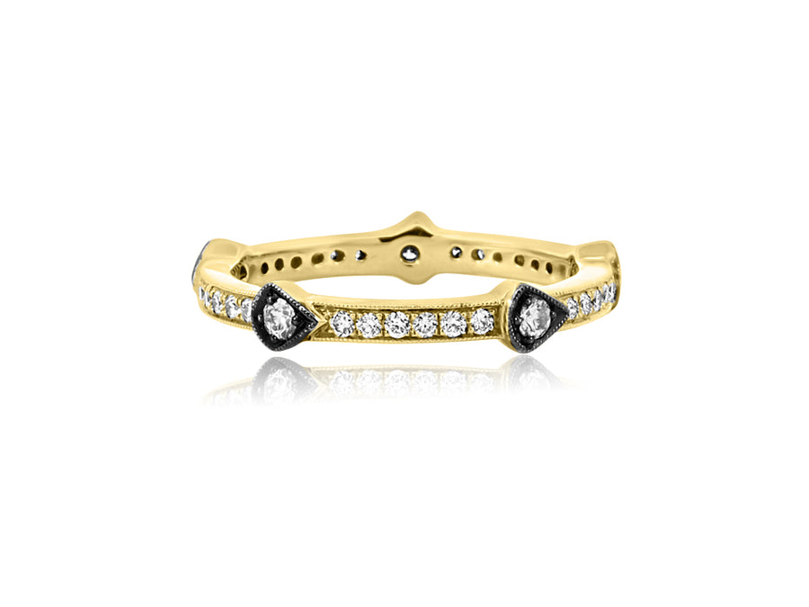 Antique Inspired Diamond Gold Band