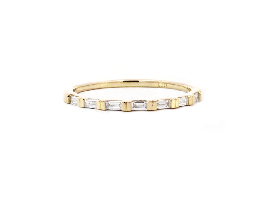 Half Eternity Baguette Yellow Gold Ring