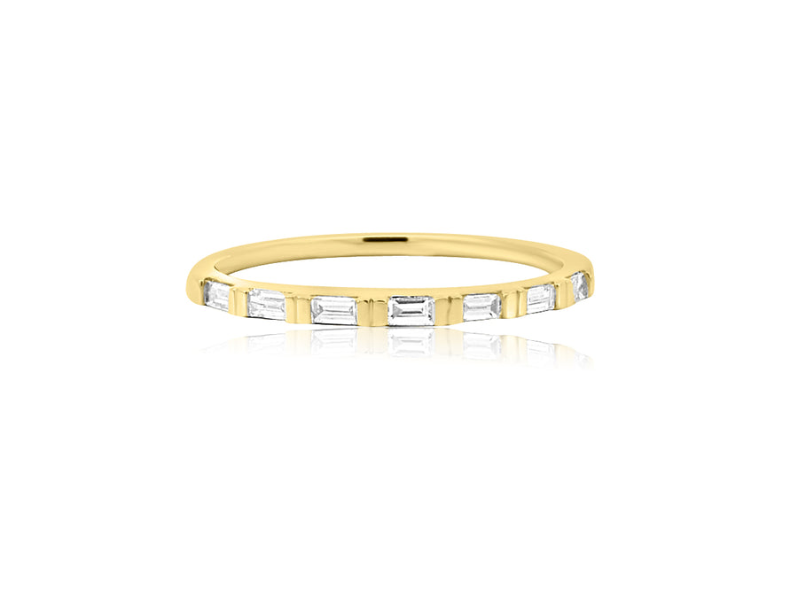 Half Eternity Baguette Yellow Gold Ring