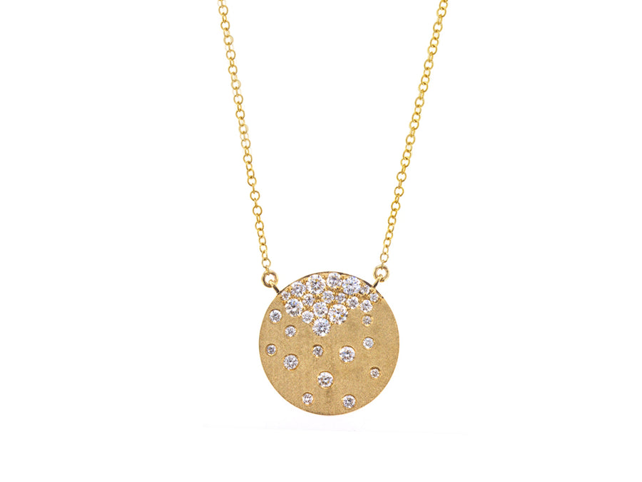 Confetti Diamond Yellow Gold Pendant