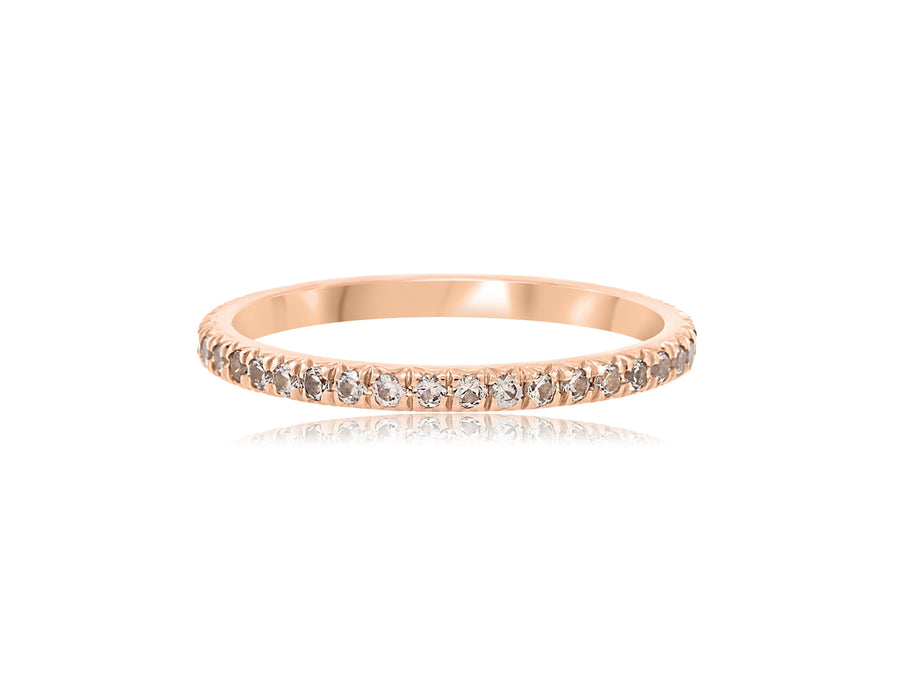 French Pave Pink Sapphire Eternity Band