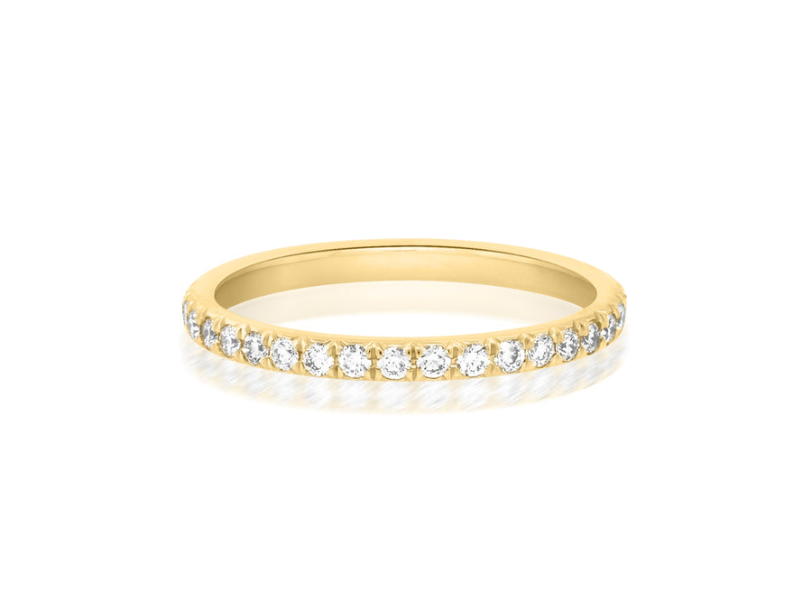 Medium Linea French Pave Gold Eternity Band