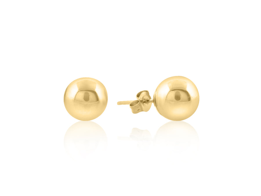 Vintage Gold Ball Stud Earrings