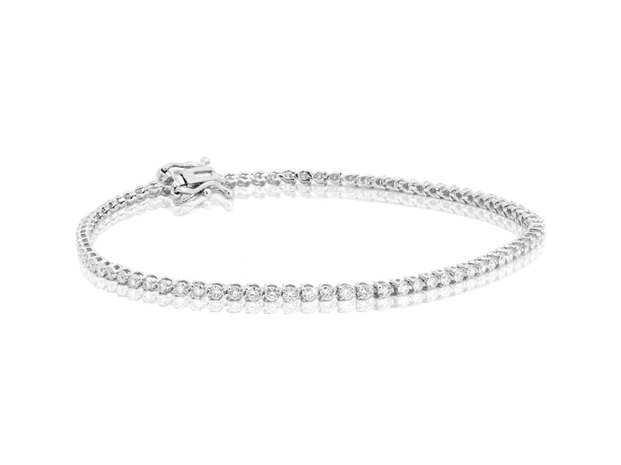 1.26ct White Gold Diamond Tennis Bracelet