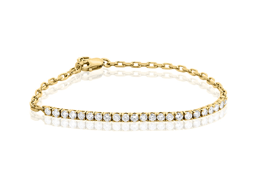 Gold Diamond Half Tennis Bracelet