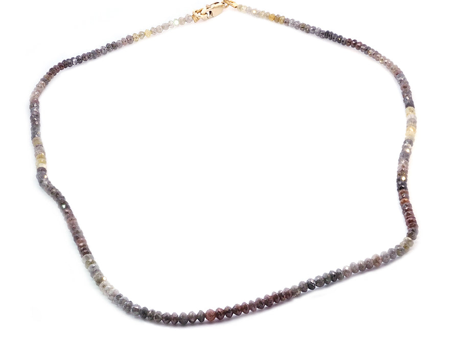 Multicolor Diamond Faceted Bead Necklace