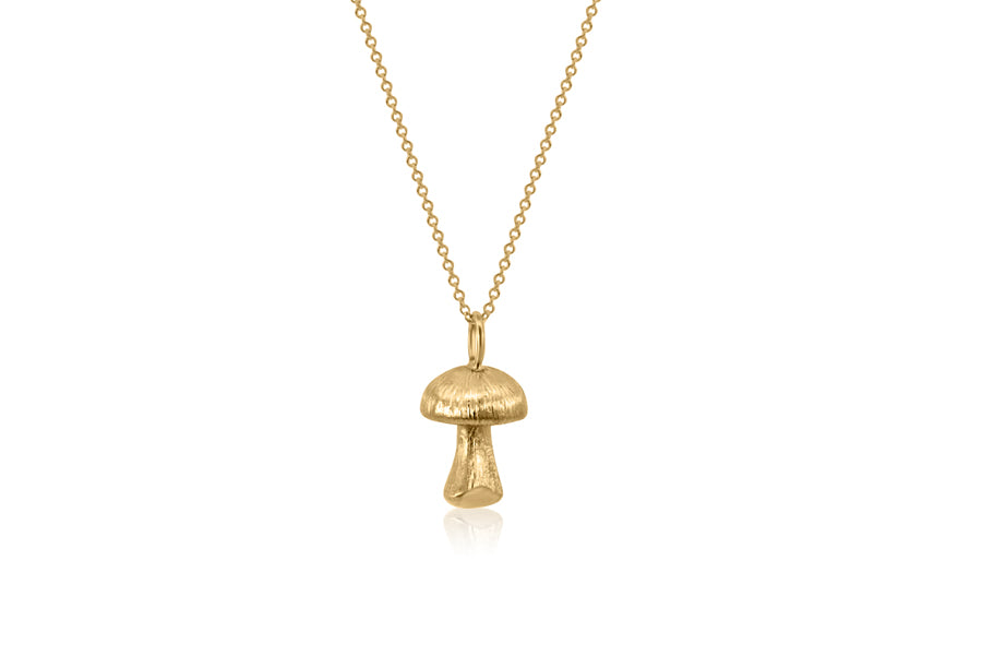 Gold Mushroom Pendant