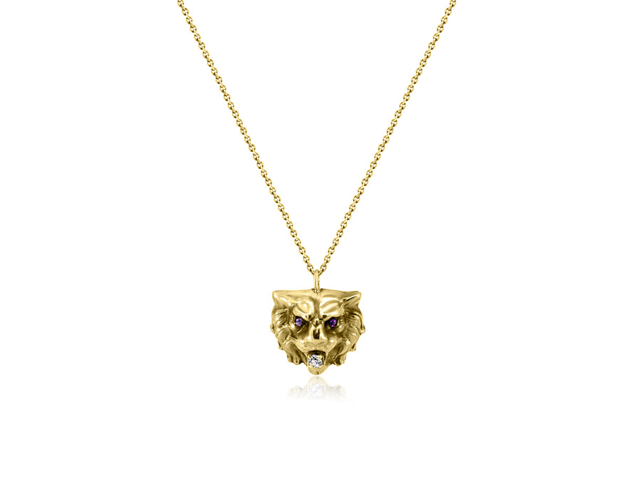 Antique Lion Yellow Gold Pendant