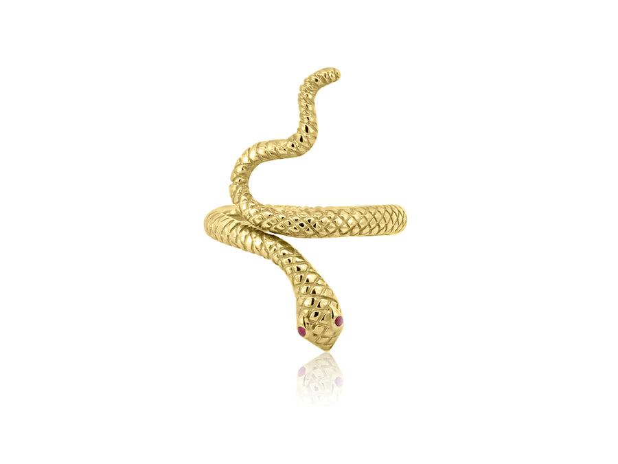 Yellow Gold Snake Ring