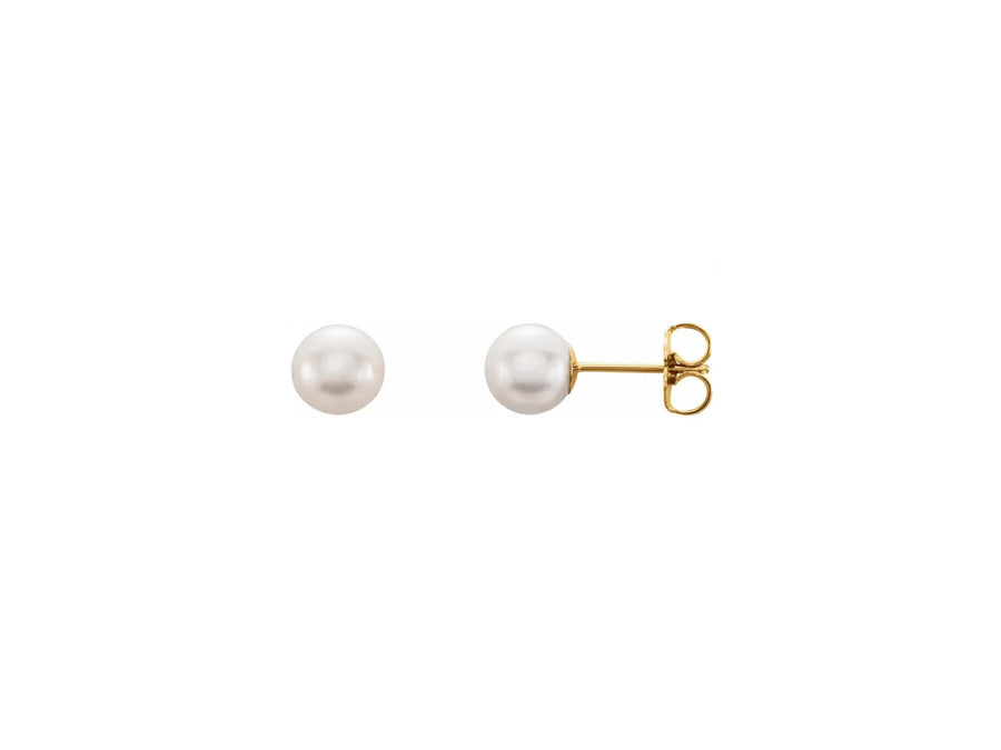 6mm Cultured Pearl Stud Earrings