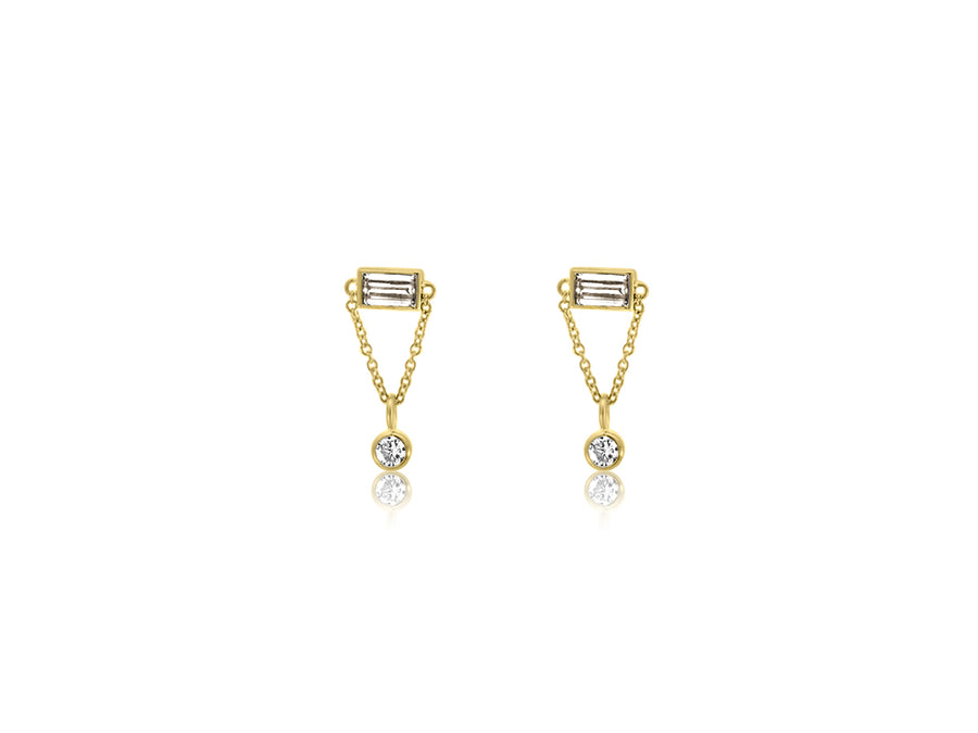 Champagne & White Diamond Earrings