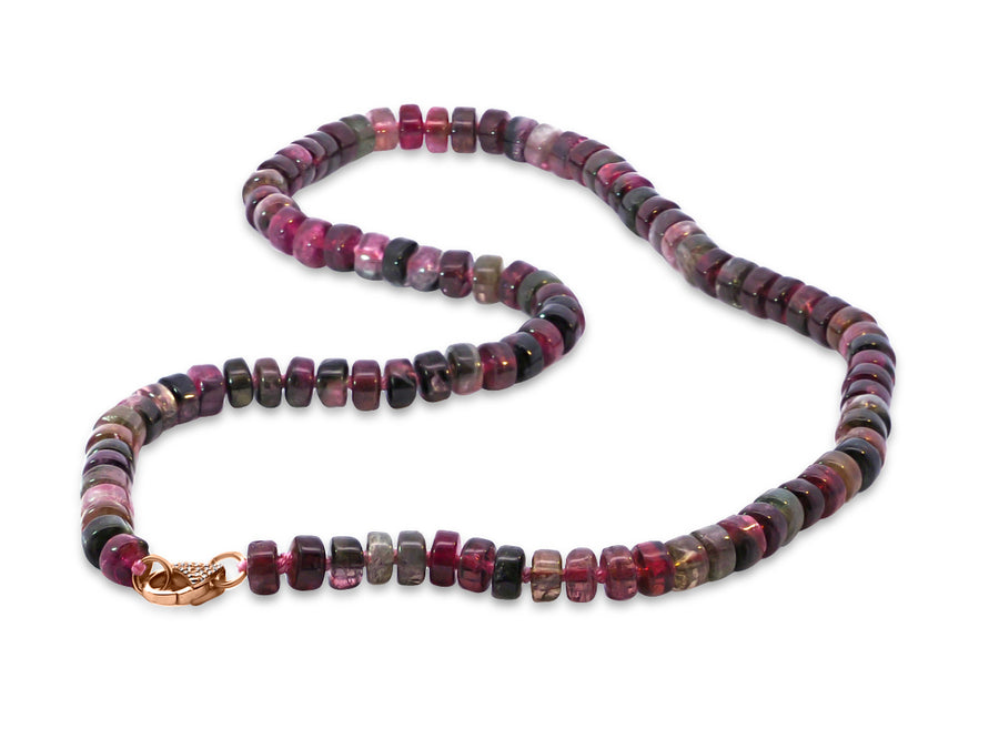 Tourmaline Rondelle Beaded Necklace