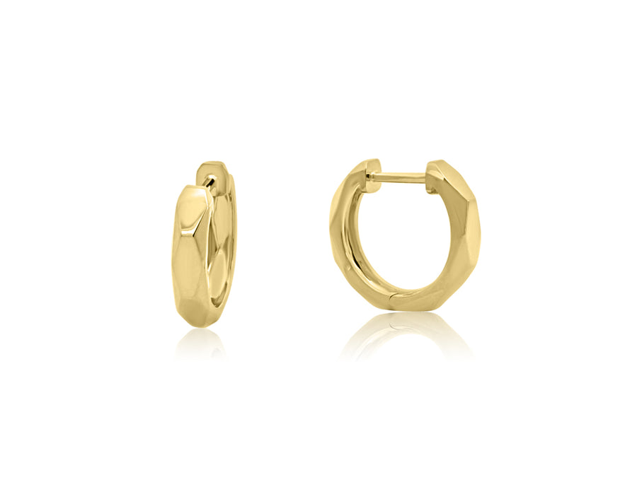 Spectra Yellow Gold Hoop Earrings