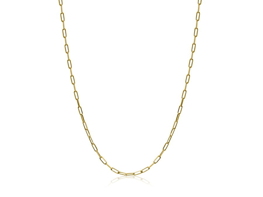 Mini Paperclip Yellow Gold Chain