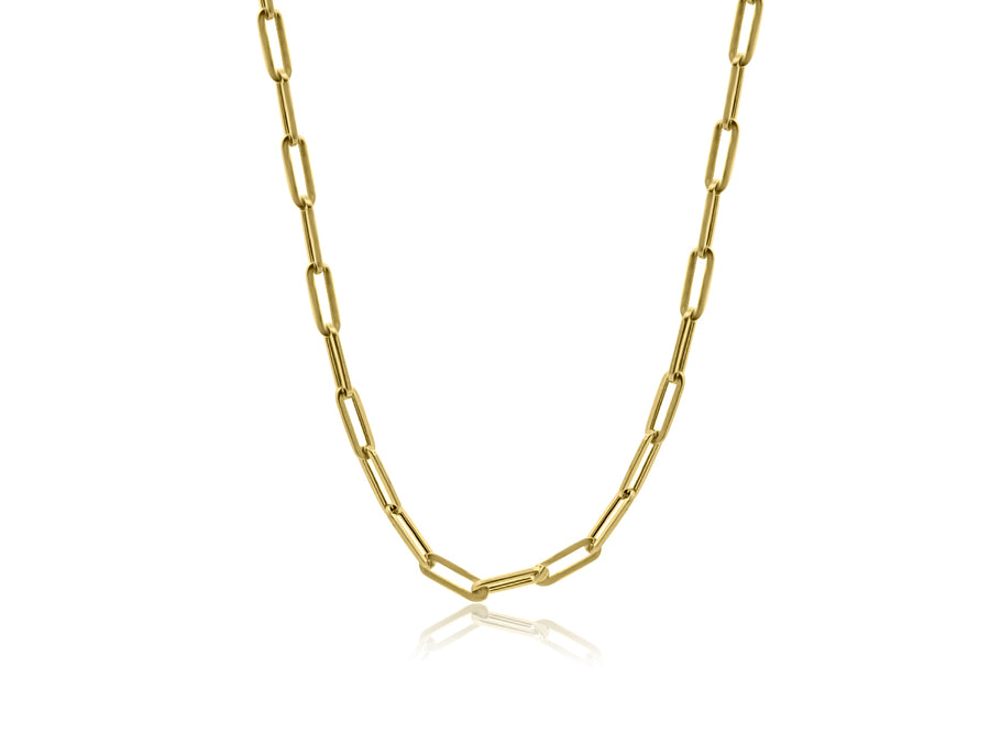 Small Paperclip Yellow Gold Chain