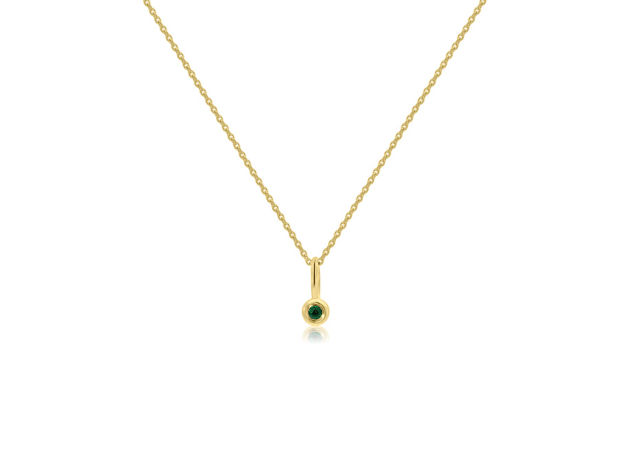 Emerald Yellow Gold Pendant