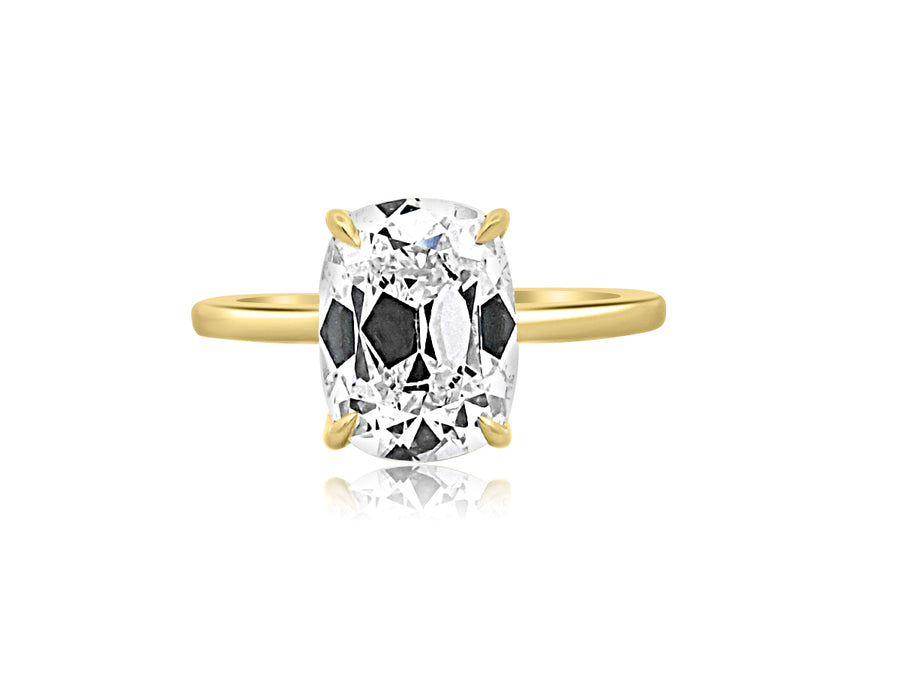 3.42cts EVS1 Antique Cushion Lab Diamond Aura Ring