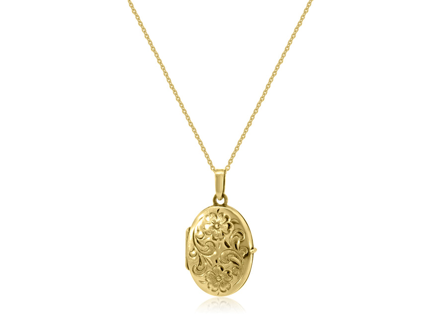 Vintage Oval Yellow Gold Locket