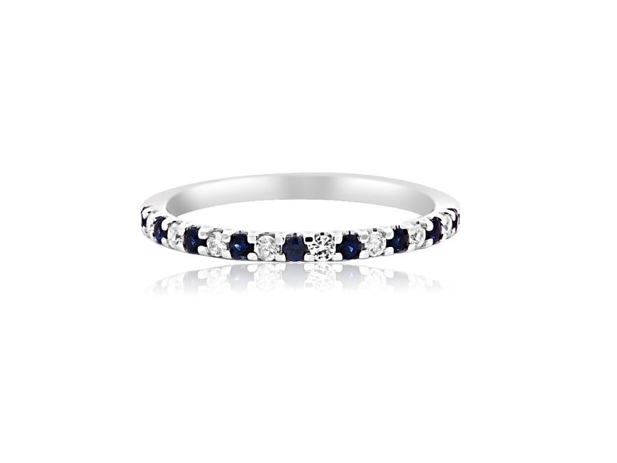 Sapphire & Diamond White Gold Ring