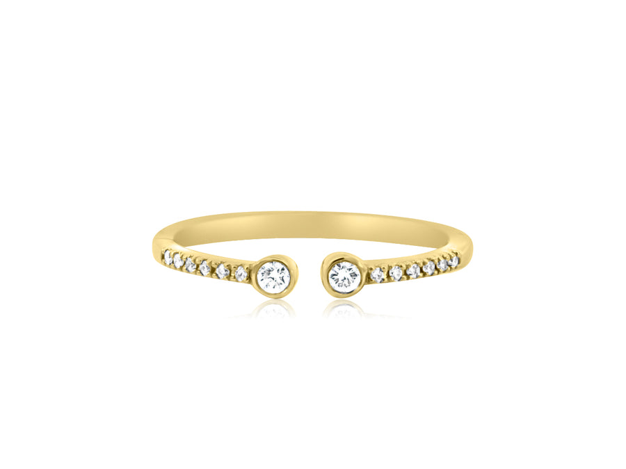 Diamond Cuff Gold Ring