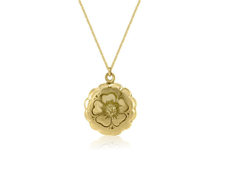 Vintage Round Flower Locket