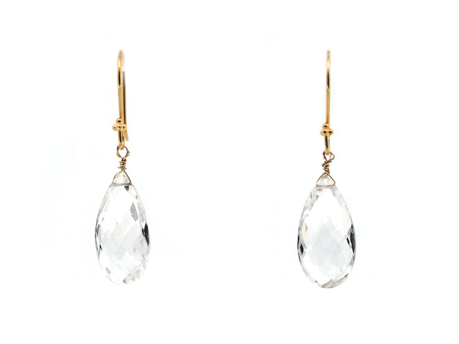 White Quartz Drop Earrings