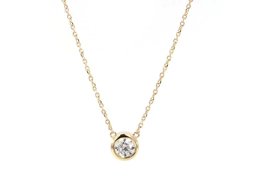 0.80ct Gold Diamond Bezel Pendant