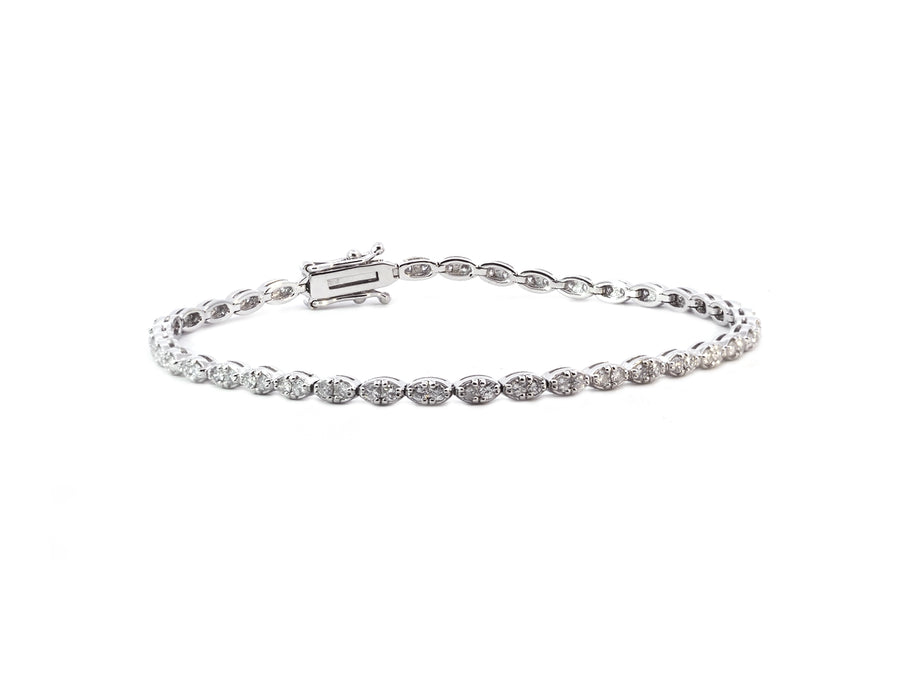 Diamond White Gold Tennis Bracelet