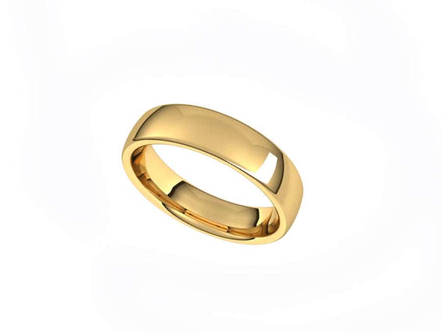 Low Dome Yellow Gold Ring