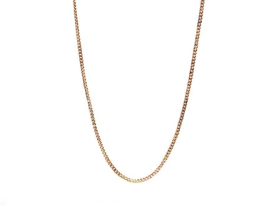 Vintage Rose Gold Curb Chain Necklace