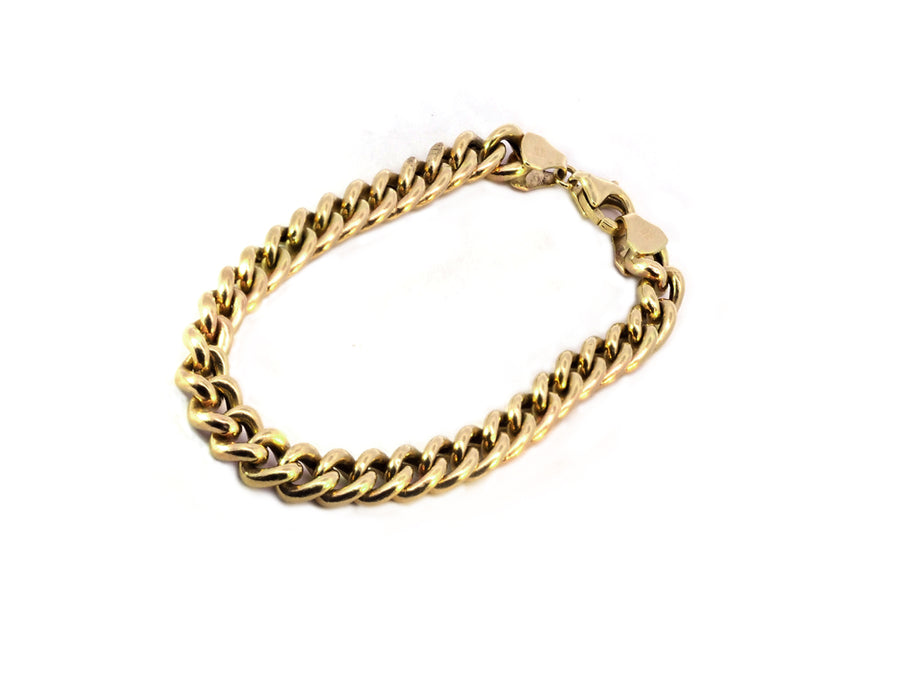 Curb Chain Yellow Gold Bracelet