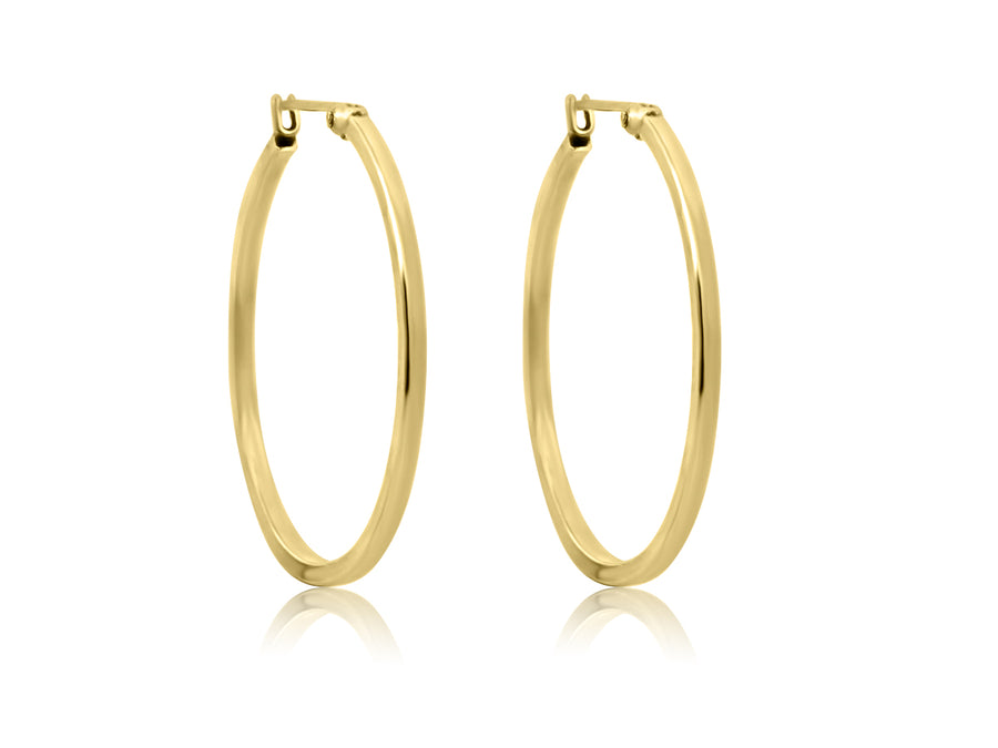 Vintage Yellow Gold Hoop Earrings