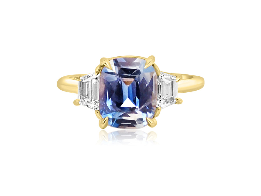3.16ct Bi-Color Blue Sapphire Twilight Ring