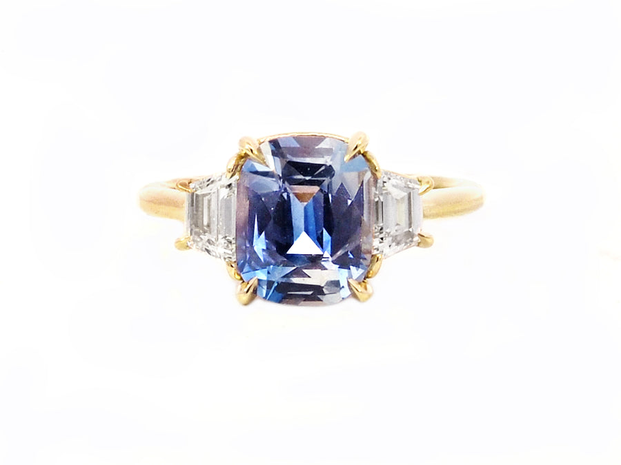 3.16ct Bi-Color Blue Sapphire Twilight Ring