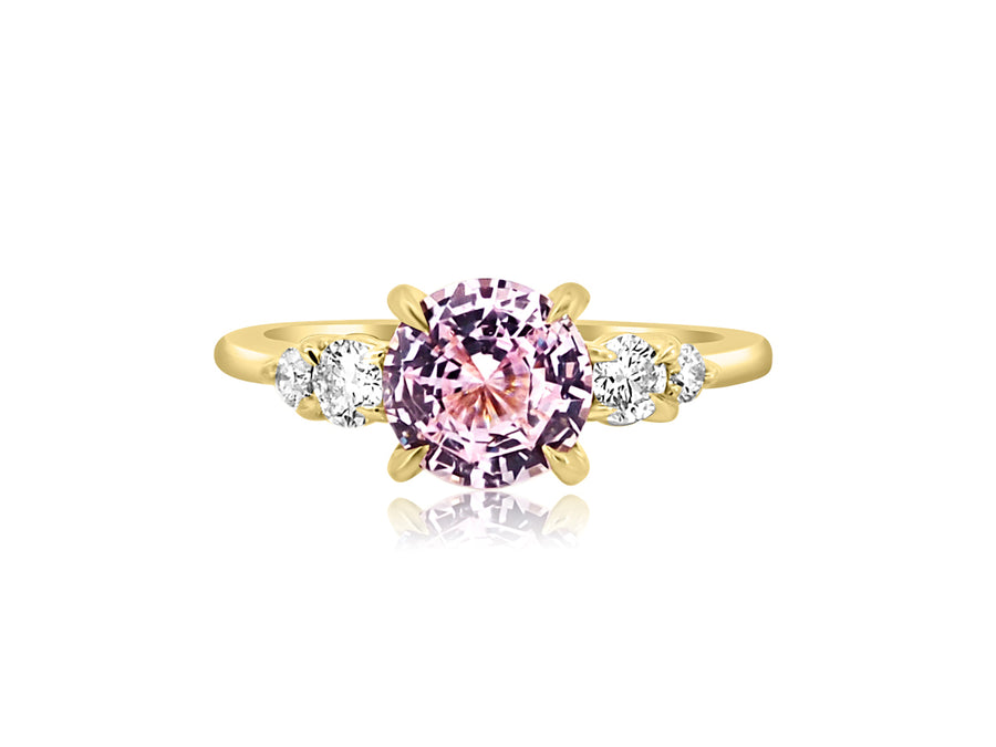 Pink Sapphire and Diamond Astra Ring