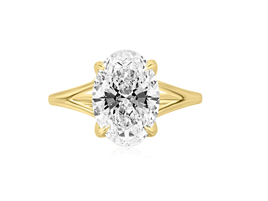 3.32ct EVVS2 Oval Lab Diamond Orion Ring