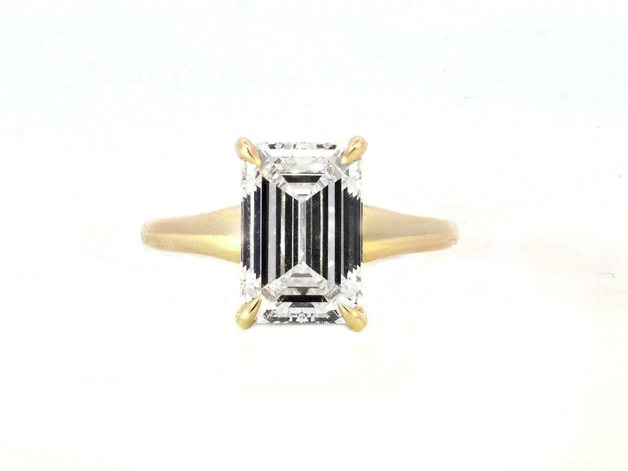 3.65ct DVVS1 Emerald Cut Lab Diamond Ring