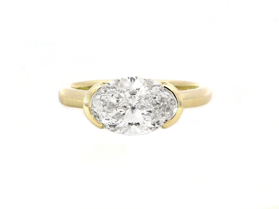 2.37ct DVVS1 Oval Lab Diamond Ring
