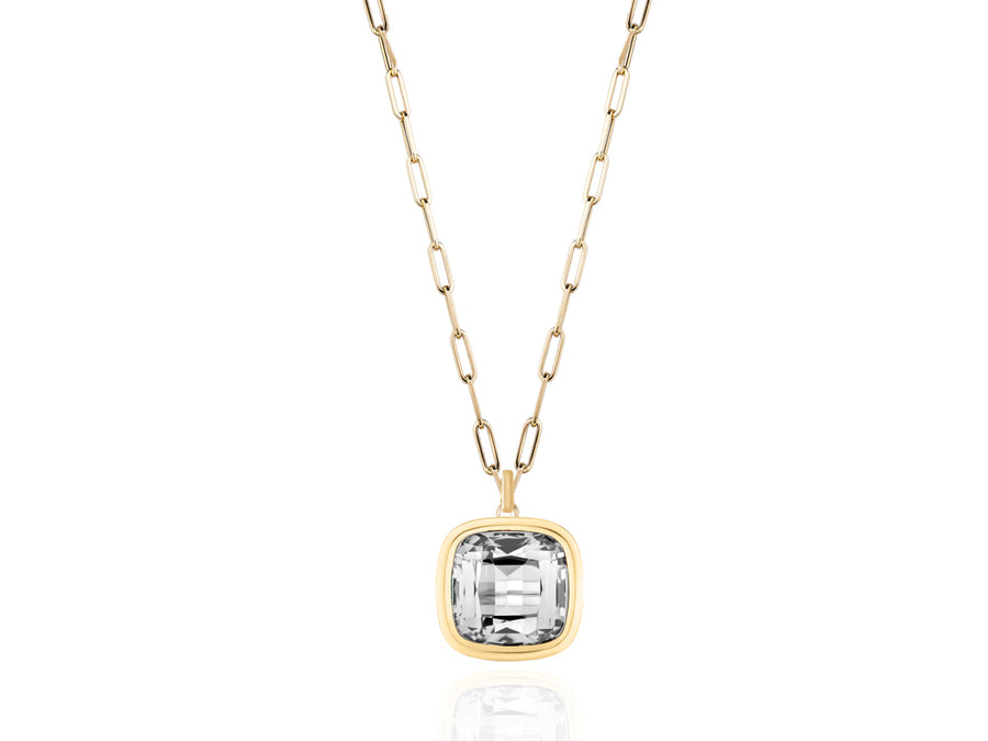 Manhattan Rock Crystal Cushion Pendant